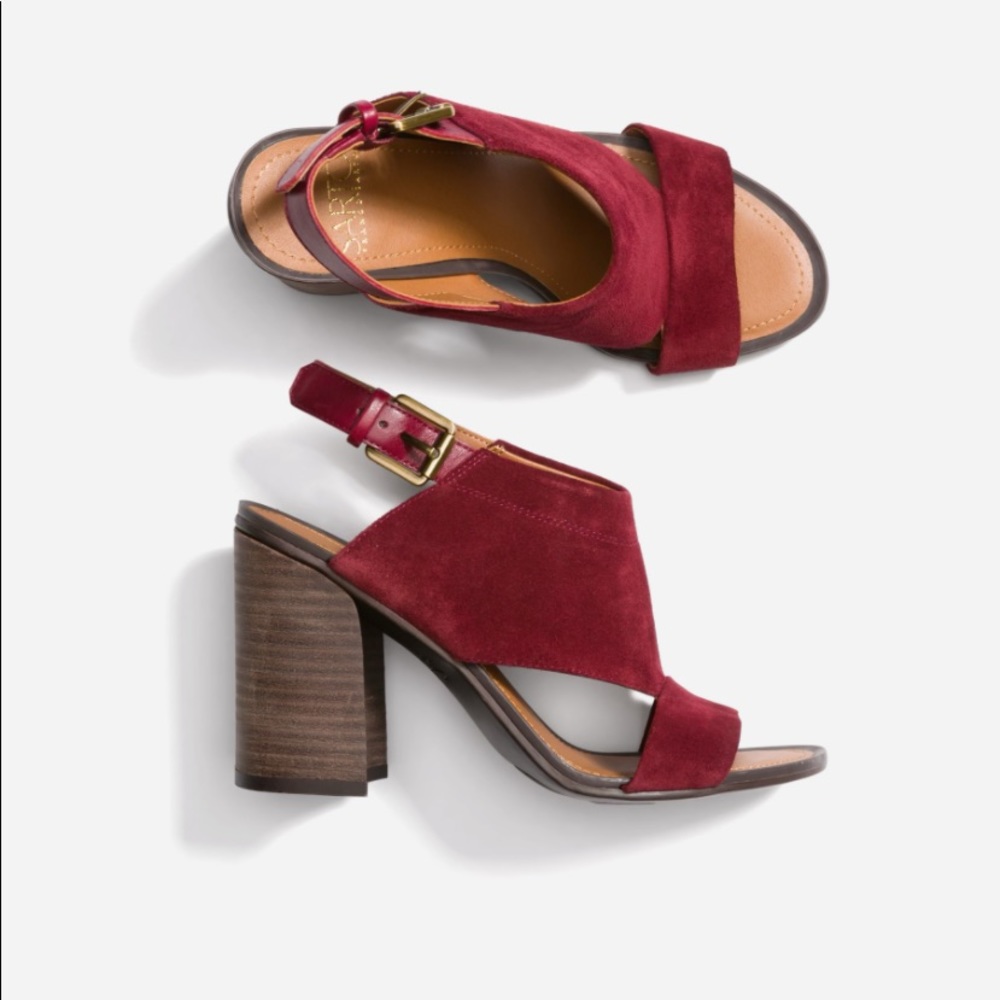 Franco Sarto Suzi block heeled suede sandal